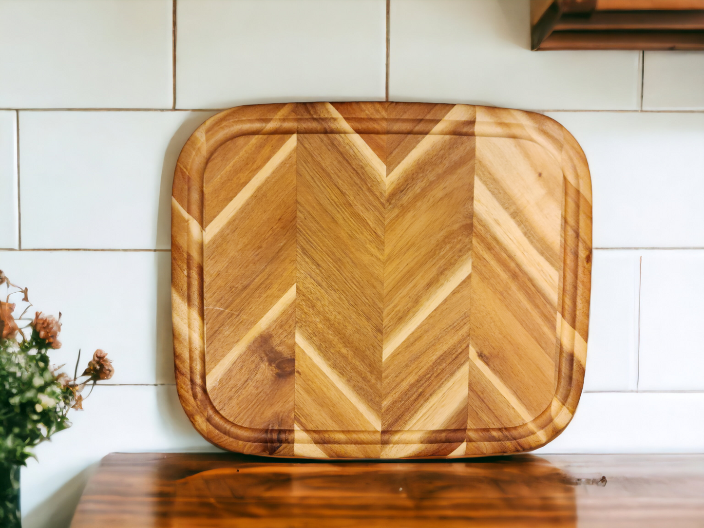 14" x 12" Cross Cut Board With Drip Edge