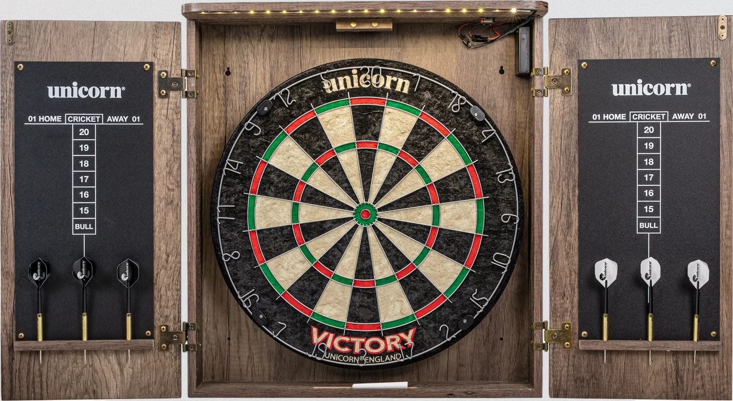 25" x 22" Dart Board With LED Cabinet