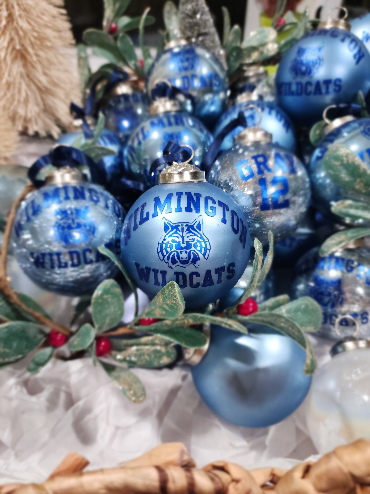 Wilmington Wildcat Spirit Ornament — A Portion of Proceeds Benefits the WHS Boys Basketball Club