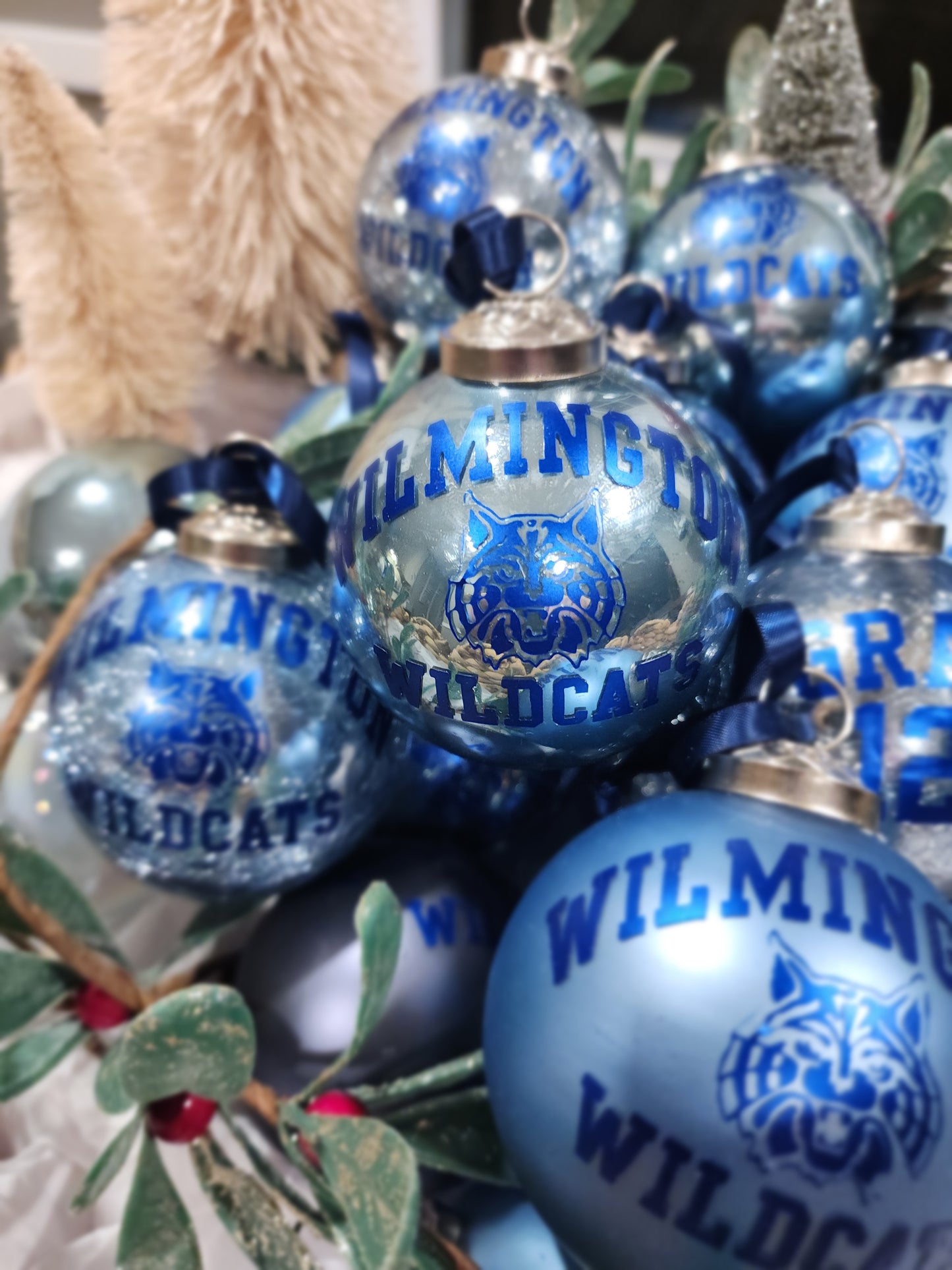 Wilmington Wildcat Spirit Ornament — A Portion of Proceeds Benefits the WHS Boys Basketball Club